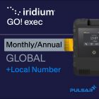 Iridium GO! exec monthly/annual Global satellite hotspot airtime plan with Local Number